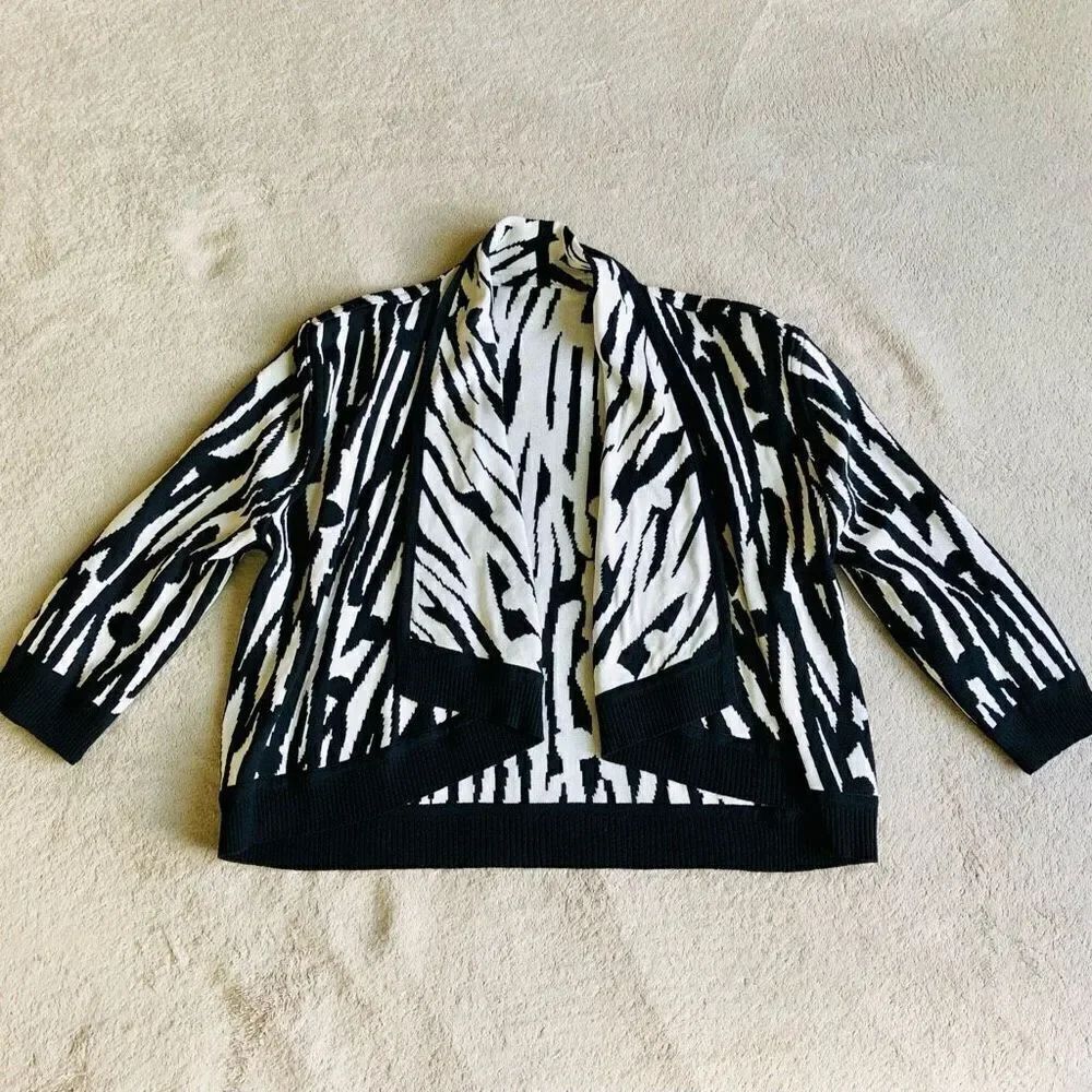 St. John Reversible Drape Knit Cardigan Sweater